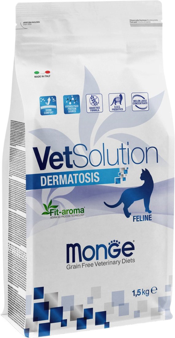 

Сухой корм для кошек Monge VetSolution Dermatosis (1.5 кг)