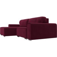 Угловой диван Лига диванов Лига-029 левый 121921L (микровельвет бордовый)