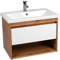  Viant Тумба с умывальником Бостон Como 80 VBOS80CO-T1YP+S-UM-COM80/1-w