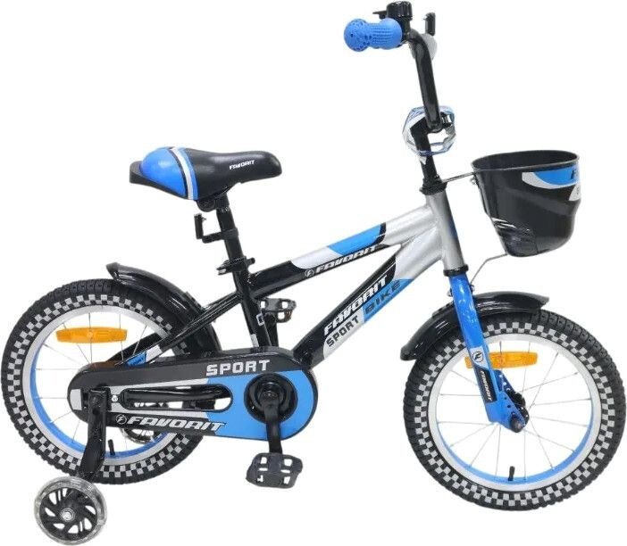 Детский велосипед Favorit Sport SPT-14BL2 (синий/черный)