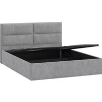 Кровать Трия Глосс универсальная с ПМ тип 1 140x200 (микровелюр Wellmart Silver)