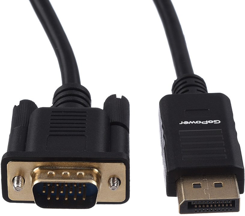

Кабель GoPower 00-00027497 DisplayPort - VGA (1.8 м, черный)