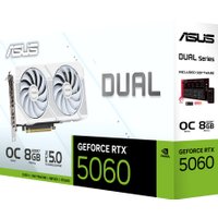 Видеокарта ASUS Dual GeForce RTX 5060 8GB GDDR7 White OC Edition DUAL-RTX5060-O8G-WHITE