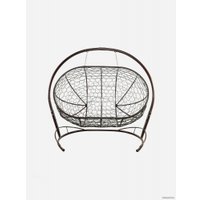 Подвесной диван M-Group Лежебока 11180202 (с коричневым ротангом/бордовая подушка)