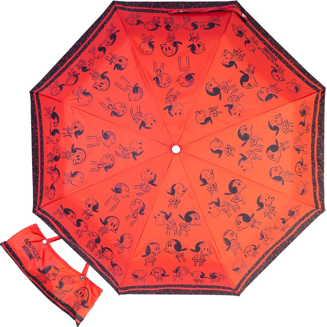 

Складной зонт Moschino 7803-OCA Many faces of Olivia Red