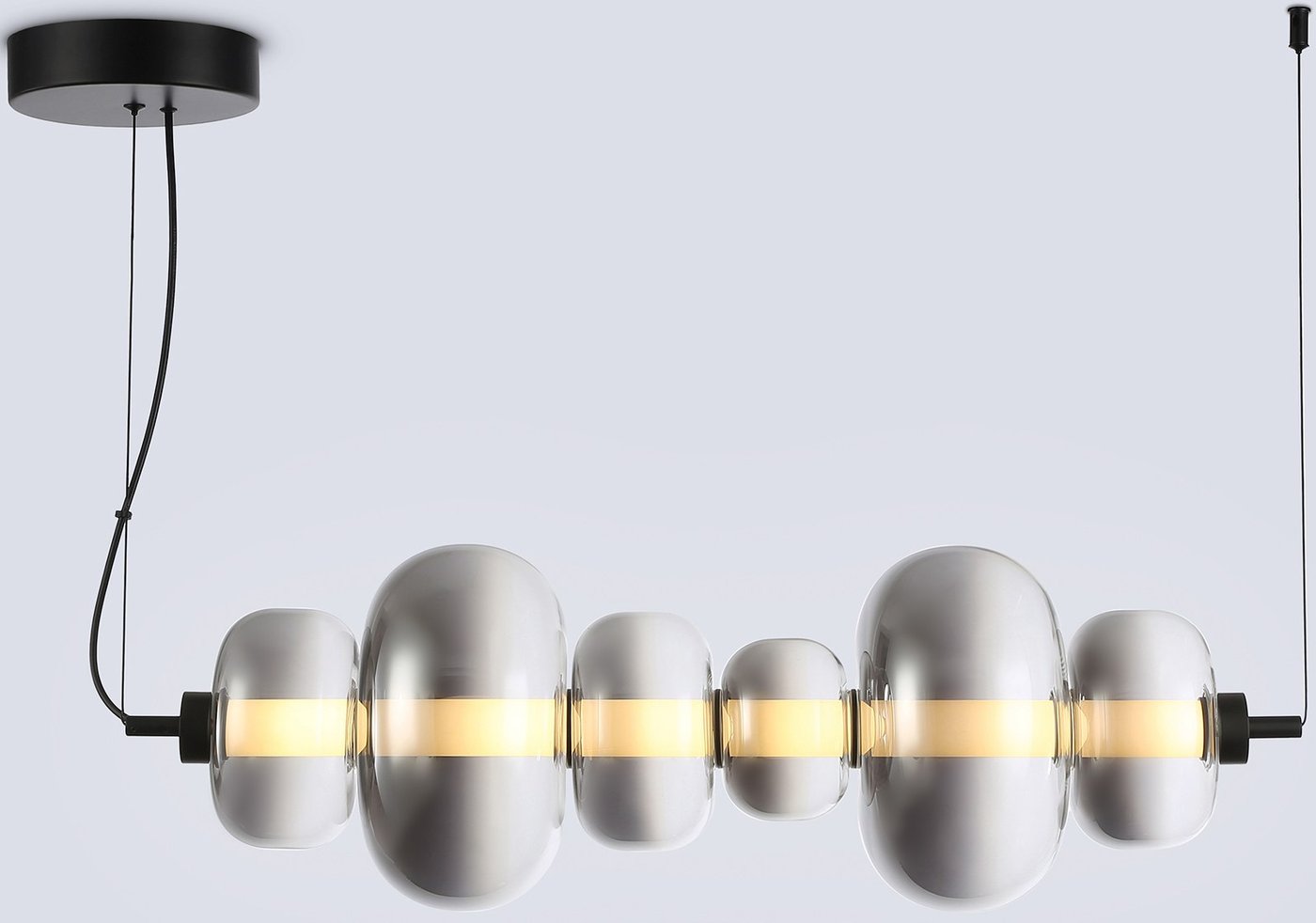 

Подвесная люстра Ambrella light LH11072 BK/SM (черный/дымчатый)