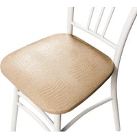 Стул ВВР Трилогия (бежевый крокодил/белый, экокожа)