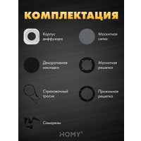 Вентиляционная решетка HOMY AIR Lite круглый AL100B d150 (черная)
