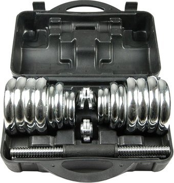 

Набор гантелей Atlas Sport хромированные в чемодане 30 кг (2x15 кг)
