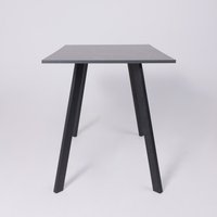 Кухонный стол ЭлиГард Solo 102x67 (мрамор неро маркина/черный)