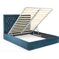 Кровать Krones Афина 160 (велюр темно-бирюзовый)