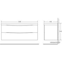  BelBagno Тумба под умывальник Marino-1200-2C-SO-CTO-P (cioccolato opaco)