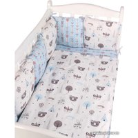 Бампер в кроватку Amarobaby Индейцы (12 подушек, серый/голубой)