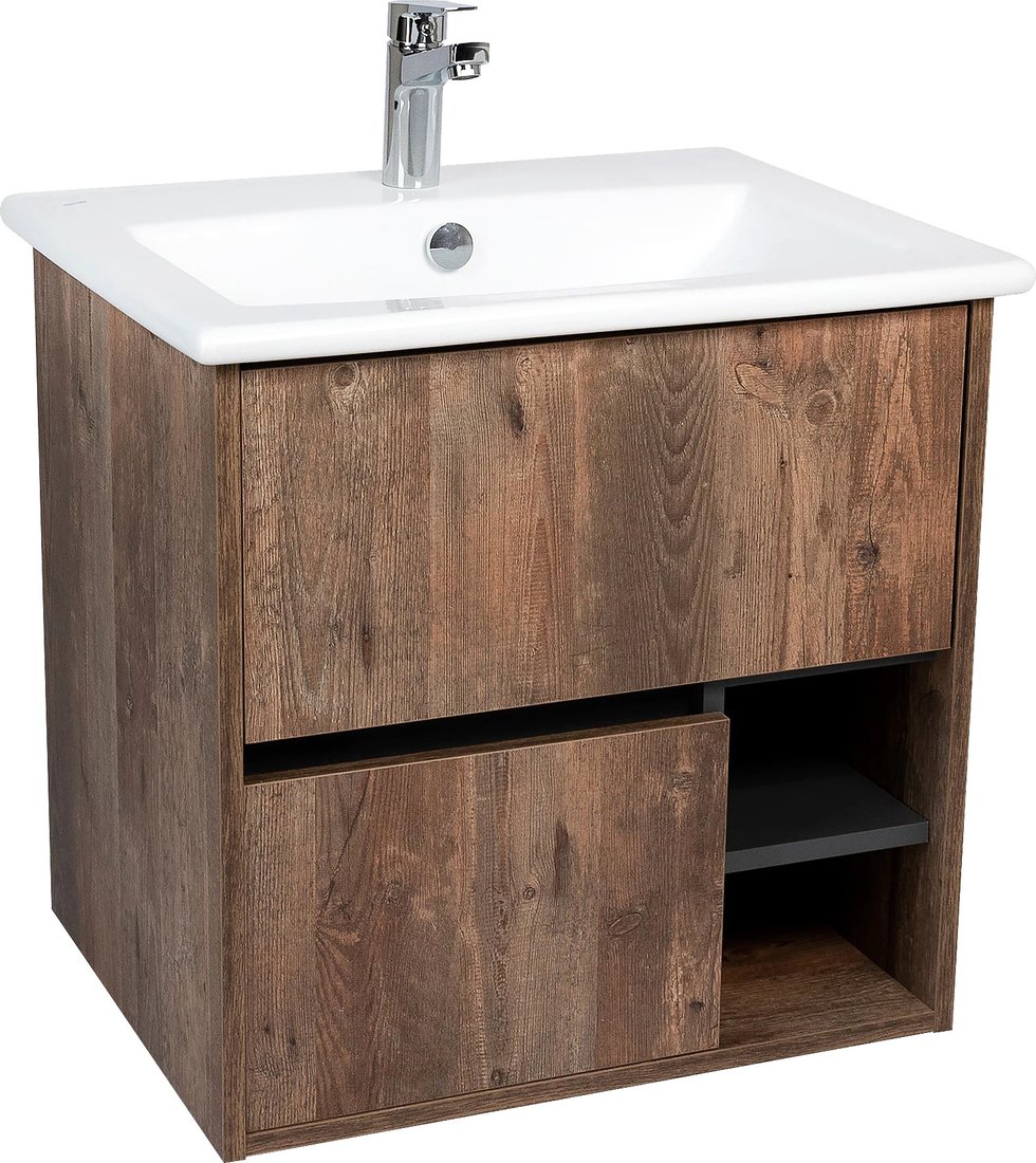 

Viant Тумба с умывальником Люксембург Элина 60 VLUX60ELD-T2YP (дерево)+1WH501606