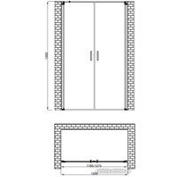 Душевая дверь Berges Wasserhaus Legos LS-3 120 062027