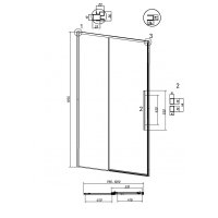 Душевая дверь Grossman Galaxy 100x195 100.K33.01.100.42.10 (графит сатин/стекло тонированное) в Орше
