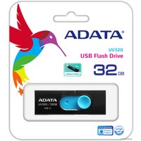 USB Flash ADATA UV320 32GB (черный/голубой)
