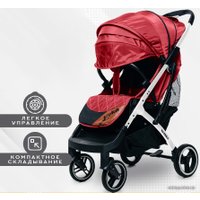 Коляска прогулочная «книга» Keka New Premium (красный/белая рама)