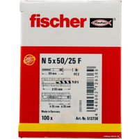 Дюбель-гвоздь Fischer N 5 x 50/25 F 513738 (100 шт)