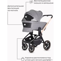 Универсальная коляска Rant MOWbaby Zoom PU (2 в 1, gold beige)