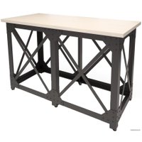 Барный стол Millwood Лофт Нельсон Л 180x80x112 (дуб белый Craft-металл черный)