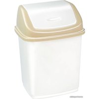 Мусорное ведро Эльфпласт Ромашка EP057 10 л (слоновая кость/бежевый)