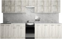 Готовая кухня Хоум Лайн Гранд Лайт 50-3.4 (артвуд светлый/артвуд темный)