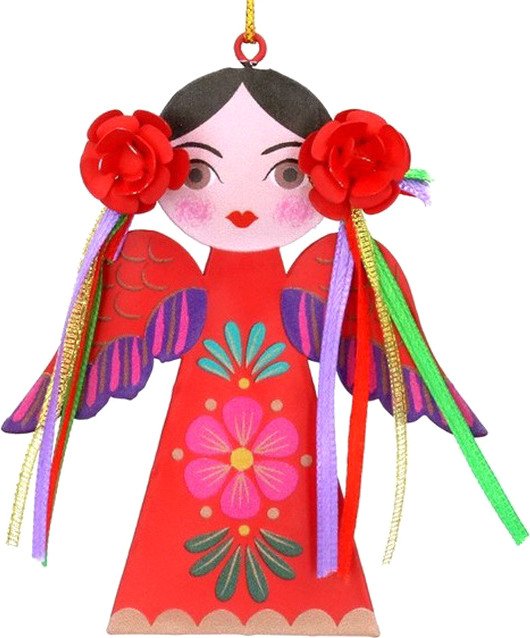 

Елочная игрушка Gisela Graham Девушка с лентами Carnival 16555-2 (красный)