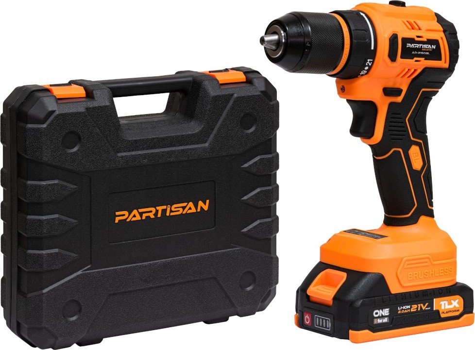 

Дрель-шуруповерт Partisan AD-2160BL (с 2-мя АКБ, кейс)
