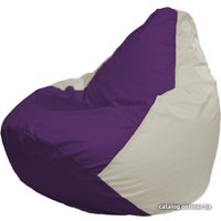 Кресло-мешок Flagman Груша Макси Г2.1-36 (белый/фиолетовый)