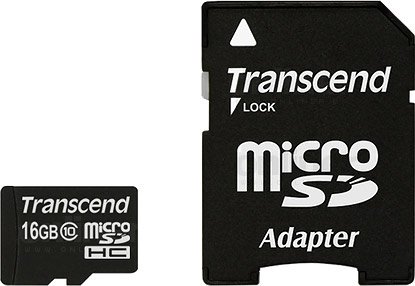 

Карта памяти Transcend microSDHC (Class 10) 16GB + адаптер (TS16GUSDHC10)