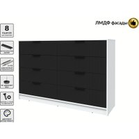Комод Интерлиния Концепт Лайн КТ-К157 (белый платинум/черный)