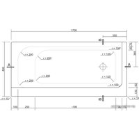 Ванна Cersanit Smart 170x80 L (с ножками)