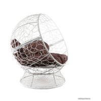 Кресло M-Group Апельсин 11520105 (белый ротанг/коричневая подушка)