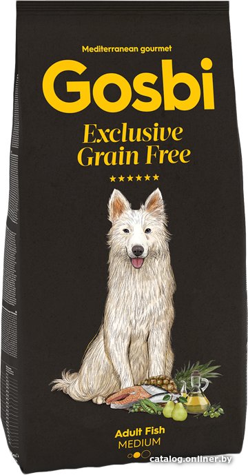 Сухой корм для собак Gosbi Exclusive Grain Free Adult Fish Medium 12 кг