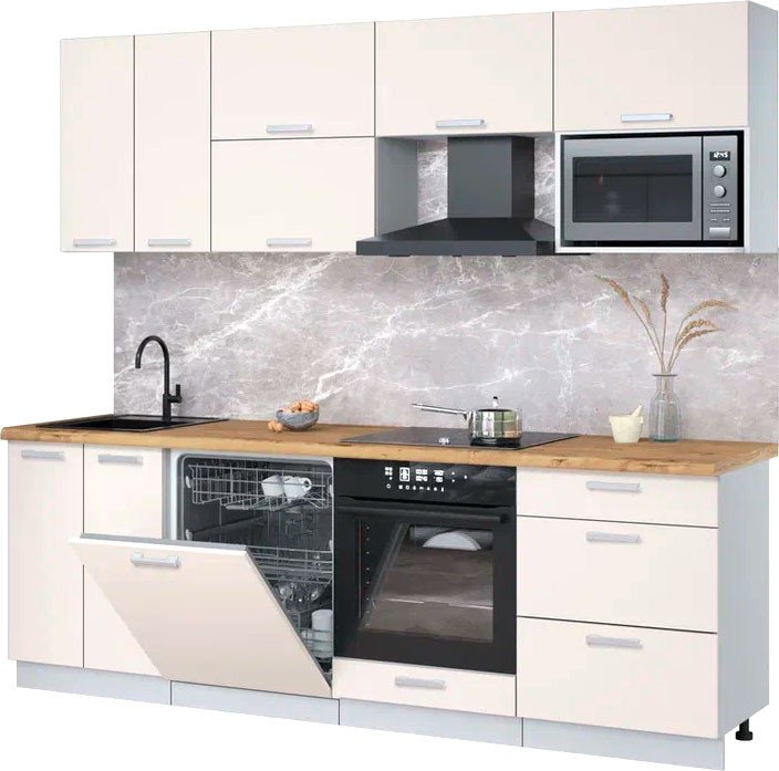 

Готовая кухня Интерлиния Мила Лайт 2.4-ПМ2 (персидский жемчуг/персидский жемчуг/дуб бунратти)