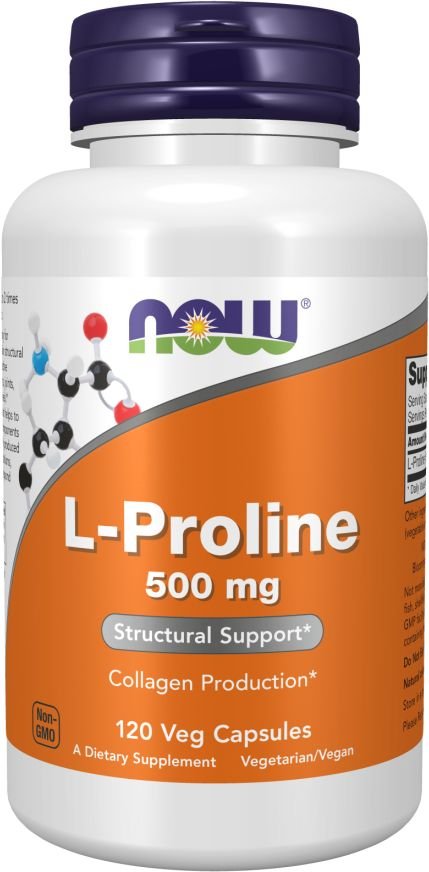 L-пролин Now Foods L-Proline 500 мг (120 капсул)