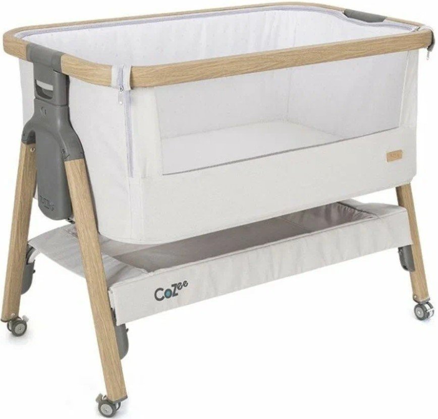 

Приставная детская кроватка Tutti Bambini CoZee Luxe с колесами (oak/silver)