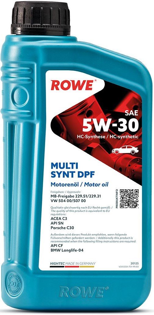 

Моторное масло ROWE Hightec Multi Synt DPF 5W-30 1л