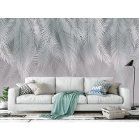 Фотообои Citydecor Пальмовые листья 546x265 бирюзовый/серый в Гомеле