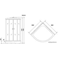 Душевая кабина Niagara NG-4503-14 80x80 (мозаика стекло)