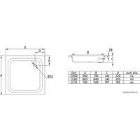 Душевой поддон BLB Universal 80x80
