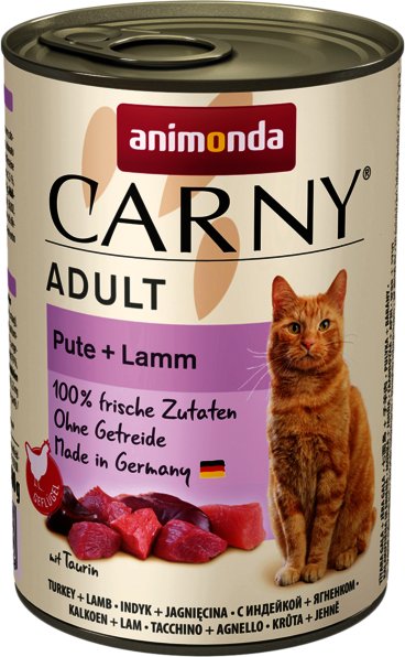 

Консервированный корм для кошек Animonda Carny Adult с индейкой и ягненком 400 г