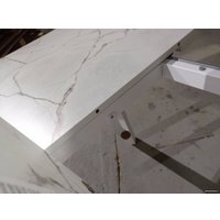 Кухонный стол Гальваник Borg ПГ-38 (оникс/опоры эмаль белый муар)