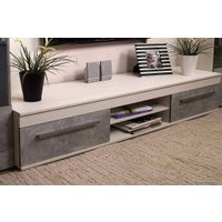 Стенка Глазов Леон гостиная со шкафом (ясень анкор светлый - ателье светлый)