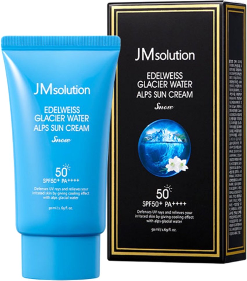 

Крем солнцезащитный JMsolution Edelweiss Glacier Water Alps Moist Suncream SPF50+/PA++++ (50 мл)