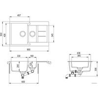 Кухонная мойка Aquasanita Tesa SQT151AW (black metallic 601)