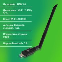 Wi-Fi/Bluetooth адаптер Digma DWA-BT5-AC1300E