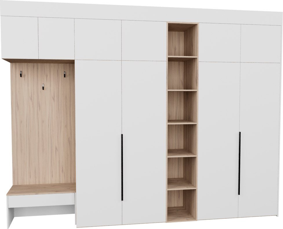 

Стенка Рэйгрупп Рэй P245-B12-3-EBE В12-3 (дуб элисон/белый премиум)