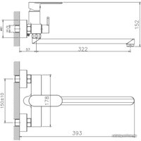 Смеситель Haiba HB22590-7 (черный)